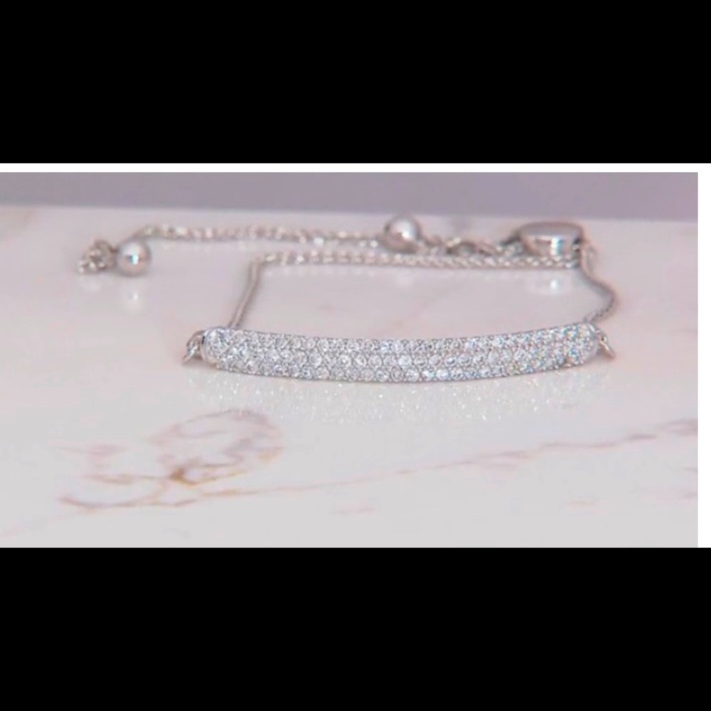 14K White Gold Adjustable Bracelet 1 Carat